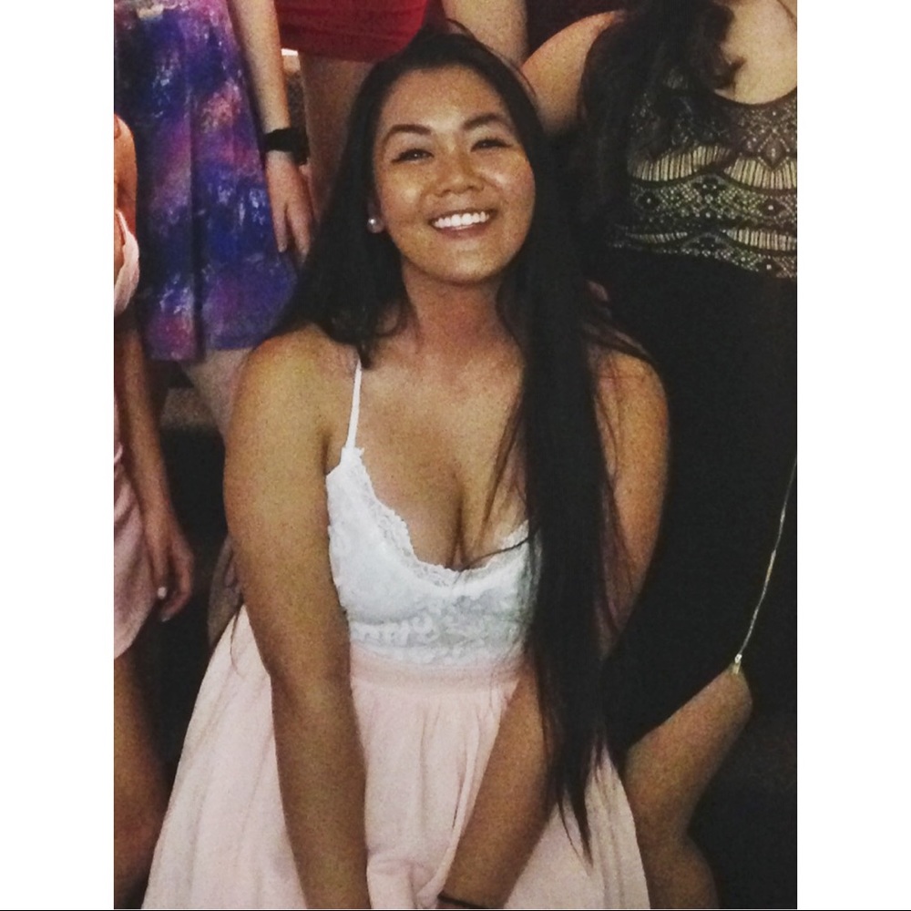 Pink/white lace dress